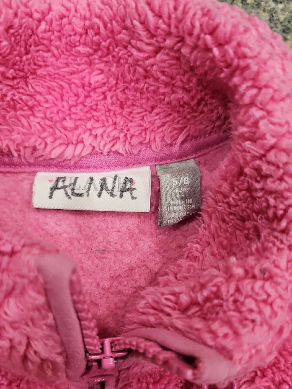 The Children's Place Pink Plush Zip-Up Puffer Jacket